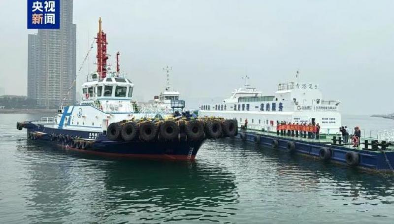 全國首艘氫電拖輪在青島港入列，填補多項國內空白