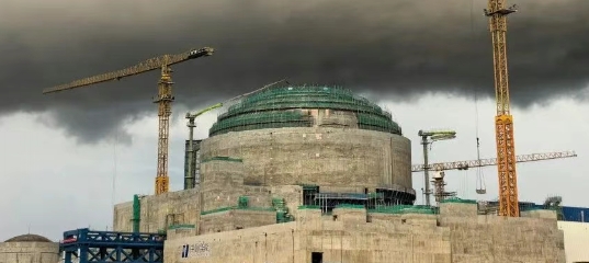 海南昌江核電二期工程3號(hào)機(jī)組核島安全殼穹頂順利封頂