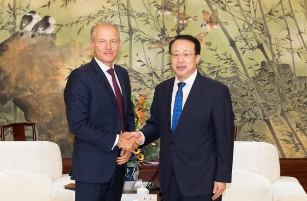 龔正會見法國液化空氣集團CEO傅朗華